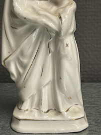 Heiligenbeeld Anna met Maria, Biscuit porselein, ca, 1880, 14 cm,