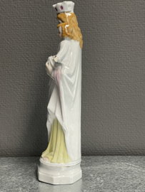 Heiligenbeeld Maria met kind, Biscuit porselein, 1880,  27 cm (5)