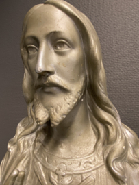 Heiligenbeeld Jezus Heilig Hart van J. Carli, 1930, 42 cm (G)