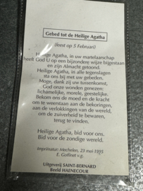 Devotiemedaille Agatha van Sicilië, 1.5 CM