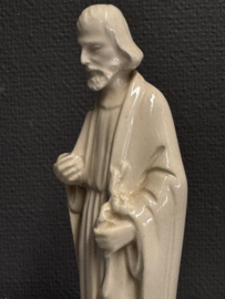 Porseleinen Beeld Sint-Jozef – Crèmekleurig Glazuur, ca. midden 20e eeuw