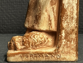 Heilige Bernadette, Terracotta, J.S. Hartmann, 1930 , 15 cm(3)