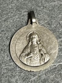 Devotiemedaille Maria met kind en Jezus, 2.5 CM