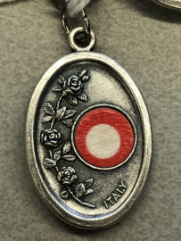 Devotiemedaille Rita van Cascia met relikwie, 2 cm