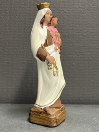 Heiligenbeeld Maria van Karmel gips, 19cm (5)