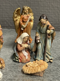 Kerst groep, 10 delen, resin, 5.5  cm (9)