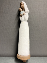 Plaquette Maria met kind aardewerk , 45cm, jaren 30 (3)