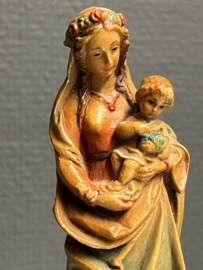 Maria met kind, houtsnijwerk, 15 cm, Lindehout (3)