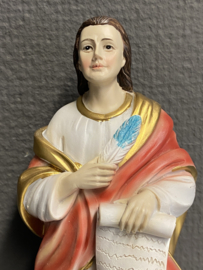 Heiligenbeeld Johannes de Evangelist, 20 cm, resin, (2)