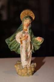 Heiligenbeeld Maria Medjugorje (vuistbeeld). 7.5 cm, resin (5)