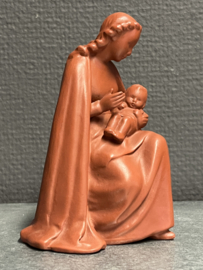 Heiligenbeeld Maria met kind, Hummel (HX-249/A), Terracotta, 13 cm, (11)