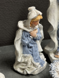 Kerstgroep 10 delig, max hoogte 18 CM, resin