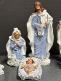 Kerstgroep 10 delig, max hoogte 18 CM, resin