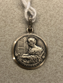 Devotiemedaille Cecilia van Rome, Zilver 925, 2 cm