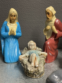 Oud Hollandse kerstgroep, gips, 12 delen (6)