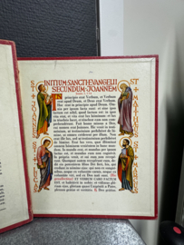 Antiek drieluik met Misgebeden en Evangelisten – ca. 1935 – papier op karton