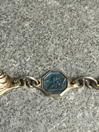 Scapulier armband, Zilver 925, 17 cm