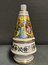 Orthodox wijwater flesje en wierook scheepje, porselein, 15 cm hoog