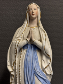 Onze-Lieve-Vrouw van Lourdes – antiek Mariabeeld van biscuitporselein, ca. 1900