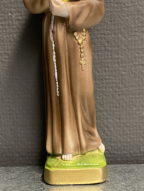 Heiligenbeeld  Franciscus van Assisi, gips, 20 cm (3)