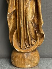 Heiligenbeeld Maria met kind op halve maan, 1960, gips, 50 cm (8)