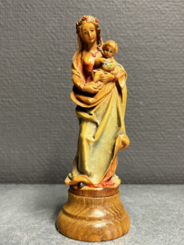 Maria met kind, houtsnijwerk, 15 cm, Lindehout (3)