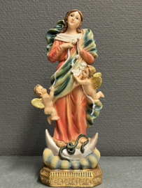 Heiligenbeeld Maria die de knopen ontwart, resin, 22 cm (3)