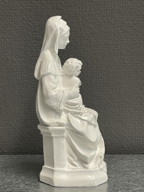 Heiligenbeeld Maria met kind, gips, 18 cm (5)
