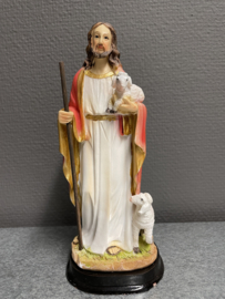 Heiligenbeeld Jezus, Goede Herder, resin, 20 cm (10)