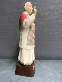 Paus Johannes XXIII, gips 23 cm hoog (3)