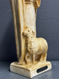 Christus de Goede Herder – gipsen communiebeeld, ca. 1950