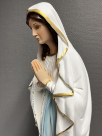 Heiligenbeeld  Maria Onze Lieve Vrouw van Lourdes, 48 cm. resin, handbeschilderd (3)