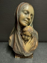 Heiligenbeeld (buste) Maria met kind