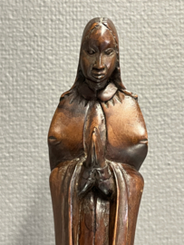 Heiligenbeeld Maria, Afrikaans hardhout, 32 cm (4)