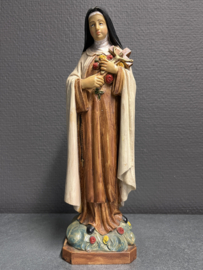 Heiligenbeeld Theresia van Lisieux, rubber, 25 cm, Italië, 1950. (5)