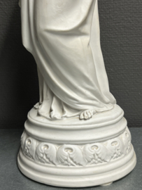 Heiligenbeeld Maria met kind en Jozef, biscuitporselein, 1880, 43 cm (5)