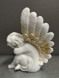 Engelenbeeld slapende engel, resin, 10x18x13 CM (0)