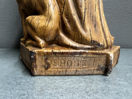 Heiligenbeeld Maria O.L.V van Vlaanderen, 70 cm, gips  (3)