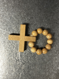 Antiek Tientje in houten doosje 1927, geboorte jaar Benedictus 16e, 6 cm doorsnee