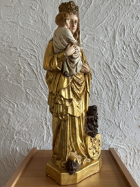 Maria O.L.V. van Vlaanderen, gips met bladgoud