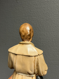 Heiligenbeeld Benedictus Labre, vagebond Gods,gips 44 cm, (5)