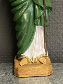 Heiligenbeeld Judas Tadeus, rubber, jaren '50, 15cm (3)