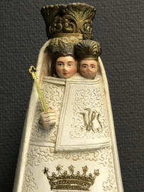 Heiligenbeeld Maria O.L.V.van Scherpenheuvel, gips, 34cm, jaren 20 (R)