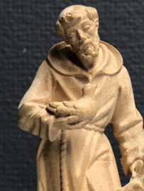 Beeld Heilige Franciscus, Lindenhout, handsnijwerk, 14 cm (2)