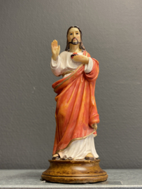 Heiligenbeeld Jezus Heilig Hart ,14 cm, resin, (5)