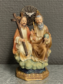 Heiligenbeeld  Drie-eenheid, Vader, Zoon, Heilige Geest, resin, 11 cm (2)