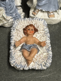 Kerstgroep 10 delig, max hoogte 18 CM, resin