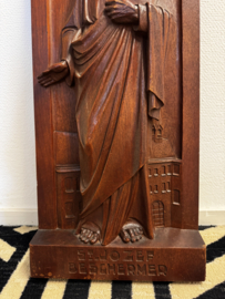 Houten reliëf St. Jozef – Beschermer – ca. 20e eeuw