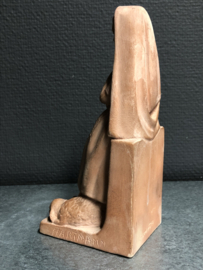 Heiligenbeeld Bernadette, terracotta, 19 cm hoog ca, 1920 Hartmann (3)