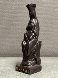 Heiligenbeeld Maria O.L.V van Halle, Zwarte Madonna, 11 cm, gips (10)